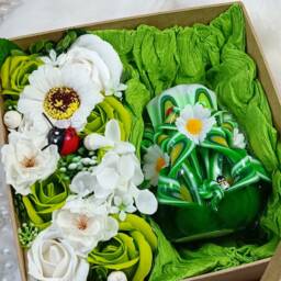 Carved Candles Small Gift Box Mother's Day Wedding Birthday Valentine's Home Flower Bouquet Luxury Handmade Soap Petalrose - thumbnail 3