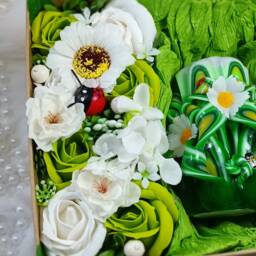 Carved Candles Small Gift Box Mother's Day Wedding Birthday Valentine's Home Flower Bouquet Luxury Handmade Soap Petalrose - thumbnail 2