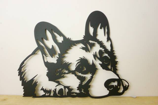 Welsh Corgi Dog Wall Art/Garden Sculpture - image 1