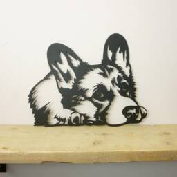 Welsh Corgi Dog Wall Art/Garden Sculpture - thumbnail 2