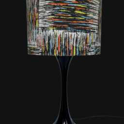 Vintage Fabric Covered Lampshade - Multi - thumbnail 4