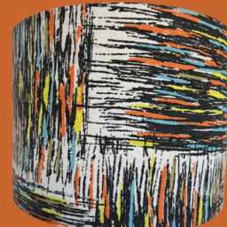 Vintage Fabric Covered Lampshade - Multi - thumbnail 3