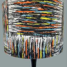 Vintage Fabric Covered Lampshade - Multi - thumbnail 2
