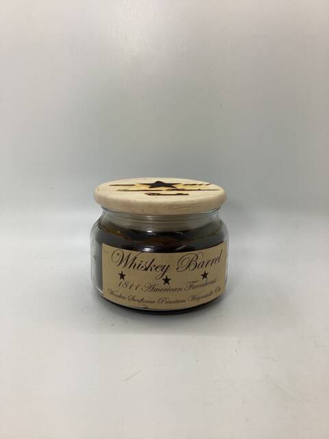 Whiskey Barrel Highly Scented Candle/Apothecary Jar 10 Oz/Paraffin Wax/Farmhouse Candle/Hand Poured Candle/Country-Primitive Candle - image 1