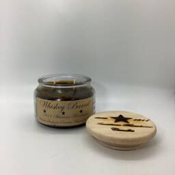 Whiskey Barrel Highly Scented Candle/Apothecary Jar 10 Oz/Paraffin Wax/Farmhouse Candle/Hand Poured Candle/Country-Primitive Candle - thumbnail 2