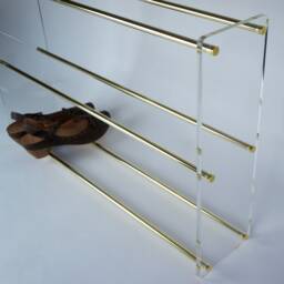 Brass & Glass Large - Shoe Rack Shelf Multiple Sizes - thumbnail 2