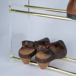 Brass & Glass Large - Shoe Rack Shelf Multiple Sizes - thumbnail 3