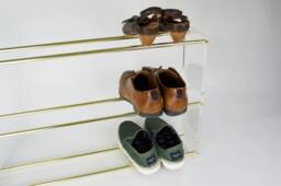 Brass & Glass Large - Shoe Rack Shelf Multiple Sizes