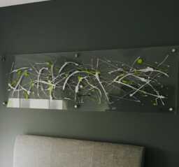 Lime Green Abstract Wall Art - Modern Acrylic Painting - Original Handmade Canvas Ben Ashford
