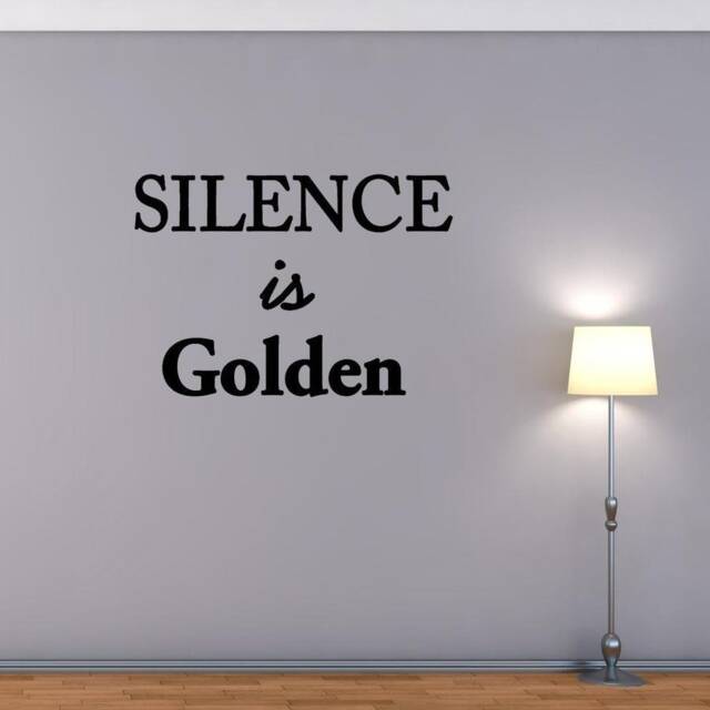 Vwaq 1581 Silence Is Golden Wall Decal Quotes Sayings Stickers Art - image 1
