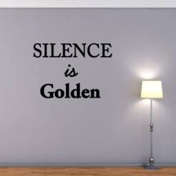 Vwaq 1581 Silence Is Golden Wall Decal Quotes Sayings Stickers Art - thumbnail 1