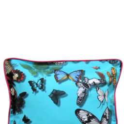 Christian Lacroix Butterfly Parade Cotton Cushion Cover Turquoise Home Decor - thumbnail 2