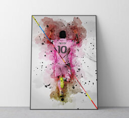Lionel Messi Football Poster - Wall Art Print Ref #412 - thumbnail 1