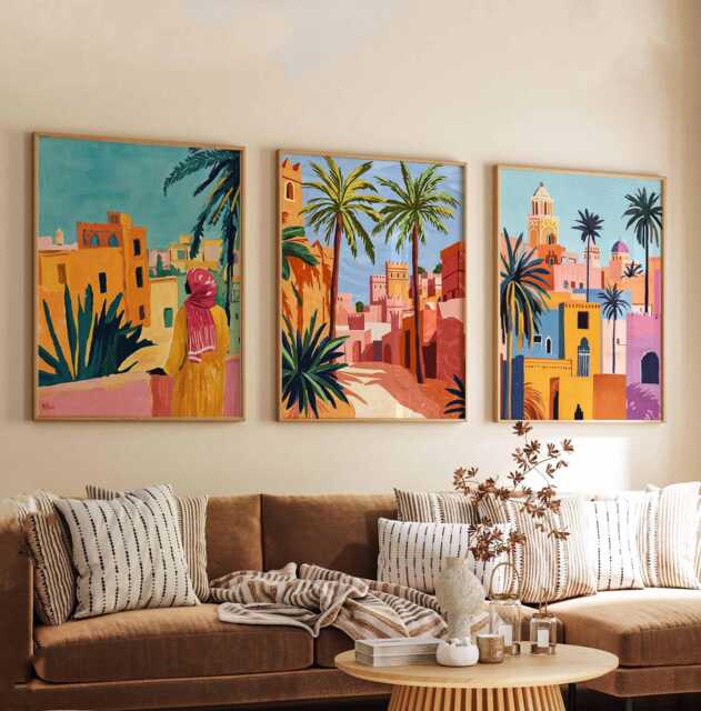 Set Of 3 Khartoum Posters, Wall Art, Prints, Travel Poster Set, Sudan Decor, Art Home Decor - image 1