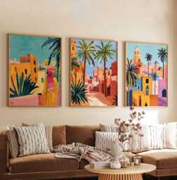 Set Of 3 Khartoum Posters, Wall Art, Prints, Travel Poster Set, Sudan Decor, Art Home Decor