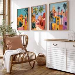 Set Of 3 Khartoum Posters, Wall Art, Prints, Travel Poster Set, Sudan Decor, Art Home Decor - thumbnail 4