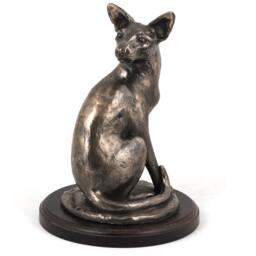 Egyptian Cat, Wooden Base Statue, Limited Edition, Artdog - thumbnail 1