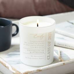 Personalised Graduation Candle Gift Engraved Class Of Year Keepsake - thumbnail 1