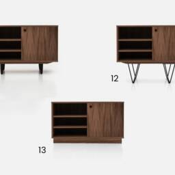 Mid-Century Sideboard, Dresser, Commode, Credenza Made Of Walnut Vaneer - Livlo O-S16 - thumbnail 2