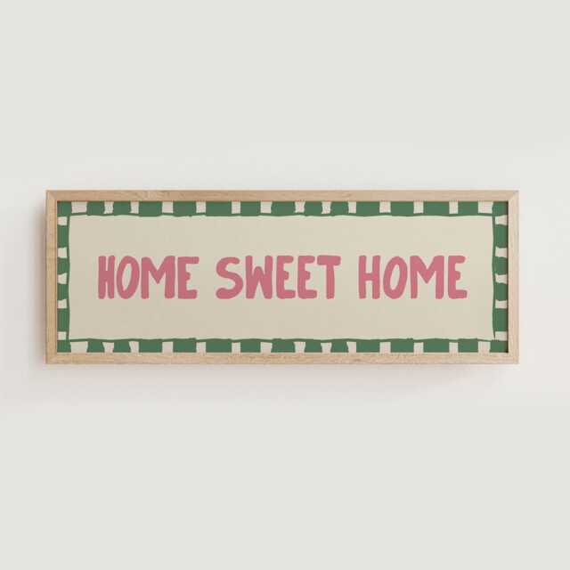 Home Sweet Hallway Print, Above Door Horizontal Panoramic Print Wide Unframed - image 1