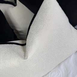 Ivory Cushion Cover Black Piping Blean Textured Ashley Wilde Luxury Piped Pillow Case Living Room Or Bedroom Decor - thumbnail 4
