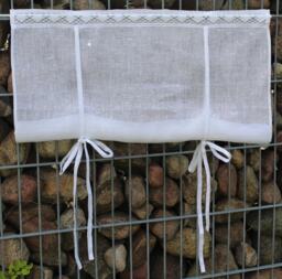 Curtain, Pane Curtain, Bistro Country House White, Custom-Made Possible - thumbnail 1