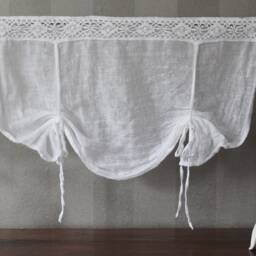 Curtain, Pane Curtain, Bistro Country House White, Custom-Made Possible - thumbnail 2