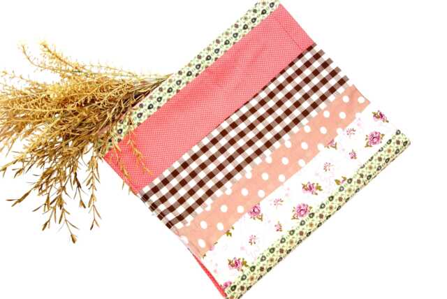 Baby Blanket, Cuddly Patchwork Blanket For Girls in Pink & Beige, Handmade By Bab-Berlin - image 1