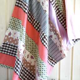Baby Blanket, Cuddly Patchwork Blanket For Girls in Pink & Beige, Handmade By Bab-Berlin - thumbnail 4