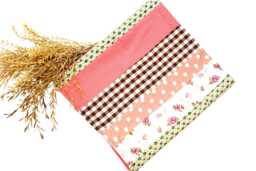 Baby Blanket, Cuddly Patchwork Blanket For Girls in Pink & Beige, Handmade By Bab-Berlin - thumbnail 1