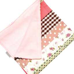 Baby Blanket, Cuddly Patchwork Blanket For Girls in Pink & Beige, Handmade By Bab-Berlin - thumbnail 2