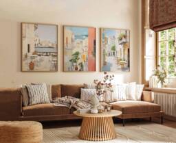 Set Of 3 Bari Travel Posters, Italy Prints, Coastal Wall Art, Puglia Decor, Scenic Holiday Gift