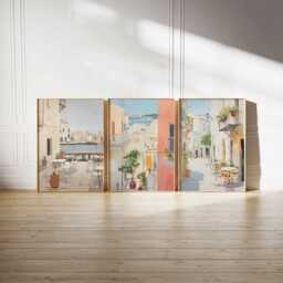 Set Of 3 Bari Travel Posters, Italy Prints, Coastal Wall Art, Puglia Decor, Scenic Holiday Gift - thumbnail 4
