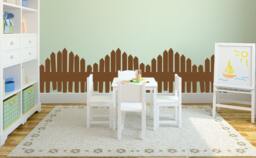 Whimsical Picket Fence Wall Decal - Kids Nursery Decor - thumbnail 1