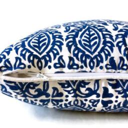 Blue Decorative Pillows, Pillow Cases, Cover 18x18, Navy Cover, Covers, Cushions, Handblock Printed, Throw Pillows - thumbnail 3