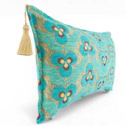Turkish Pillow Cover 12x20 - Turquoise Blue Tiger Eyes Pattern Decorative Boho Cushion Sofa Accent Case Throw Pillows Lumbar - thumbnail 2