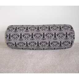 "Black Bolster Cushion Cover Art Nouveau Liberty Ianthe White Pillow Cylinder Sham Monochrome Case 16"" 18" - thumbnail 2