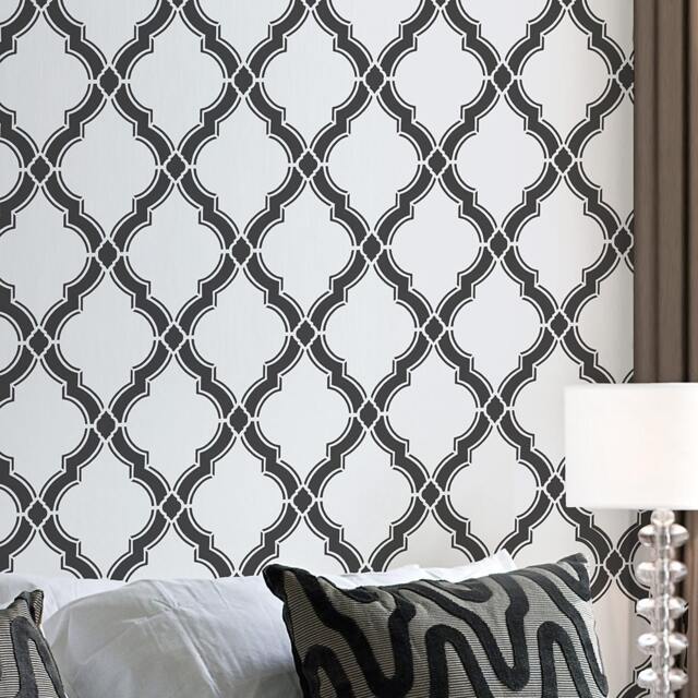 Agora Allover Stencil - Small Reusable Wall Stencils For Easy Diy Decor Better Than Wallpaper Room Design - image 1