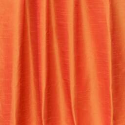 Orange Art Silk Curtain Panels, Faux Curtains - Rod Pocket, Grommet, Box Pleat, Three Pinch Tab Top & Plain Ring Top - thumbnail 3