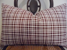 Plaid.check.pillow Cover.burgundy Brown.off White.white.holiday Plaid.farmhouse Decor Pillow.country Slipcover.lumbar.toss Pillow.fall - thumbnail 1
