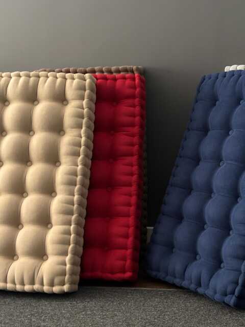 Custom Bench Cushion - Thick Tufted Floor Sofa Window Seat Pillow - image 1