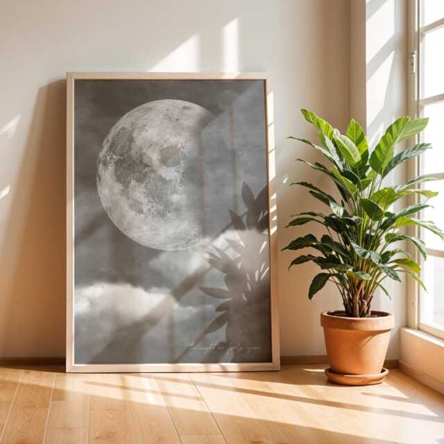 Custom Birth Moon Phase Print - Sentimental New Baby Gift Family Keepsake - image 1