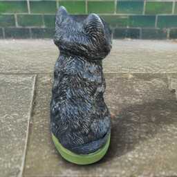 Concrete Chow Dog Statue Stone Figurine Outdoor Pet Sculpture Memorial Ornament Handmade Cement Decor Yard Lover Gift - thumbnail 3
