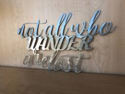 Not All Who Wander Are Lost Metal Wall Art Sign - Powder Coat Finish - thumbnail 1