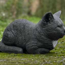 Unique Concrete Cat Sculpture Stone Kitten Decoration Cement Memorial Ornament Pet Lover Gift Garden & Home Figurine Kitty - thumbnail 3