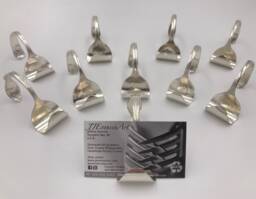 Lot Of 10 Spoon Business Card Holders Vintage Reclaimed Silverware - thumbnail 1