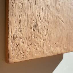 Japandi Pink Wall Art, Pink Terracotta Earthy Artwork, Plaster Painting, Texture 3D Earth Tones Wabi Sabi Clay Artwork - thumbnail 3