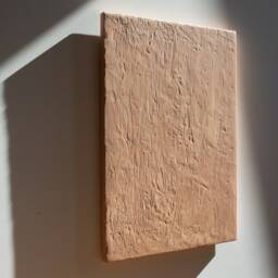 Japandi Pink Wall Art, Pink Terracotta Earthy Artwork, Plaster Painting, Texture 3D Earth Tones Wabi Sabi Clay Artwork - thumbnail 2