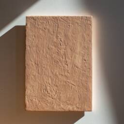 Japandi Pink Wall Art, Pink Terracotta Earthy Artwork, Plaster Painting, Texture 3D Earth Tones Wabi Sabi Clay Artwork