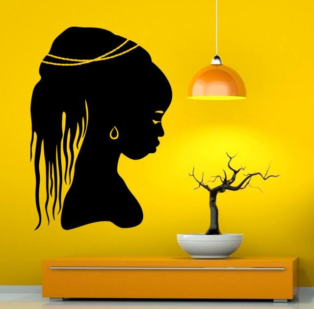 African Girl Wall Decal Africa Vinyl Sticker Murals Interior Decor - 1Afg9 - image 1